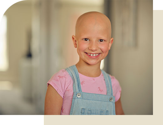 Photo of a young girl with Alopecia