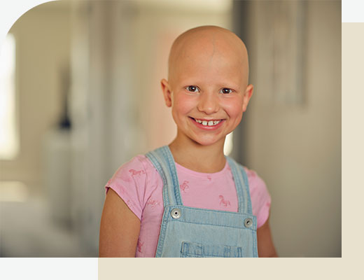 Photo of a young girl with Alopecia